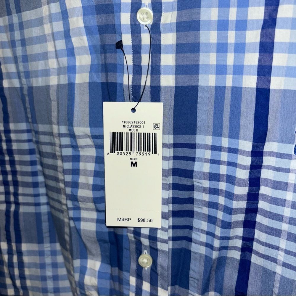 Polo by Ralph Lauren Blue and White Short Sleeve Button Down Shirt NWT - Picture 3 of 7